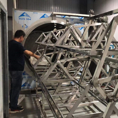 Horno industrial de acero inoxidable del lote de la microonda de las medicinas del secador del vacío de la microonda 3KW