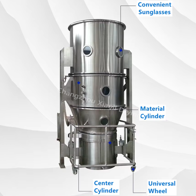 Secador industrial de lecho fluidizado de 500 kg de capacidad fbd para gránulos de fertilizante NPK