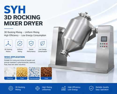 Mezclador tridimensional SYH para mezclar polvos alimentarios, químicos y cosméticos